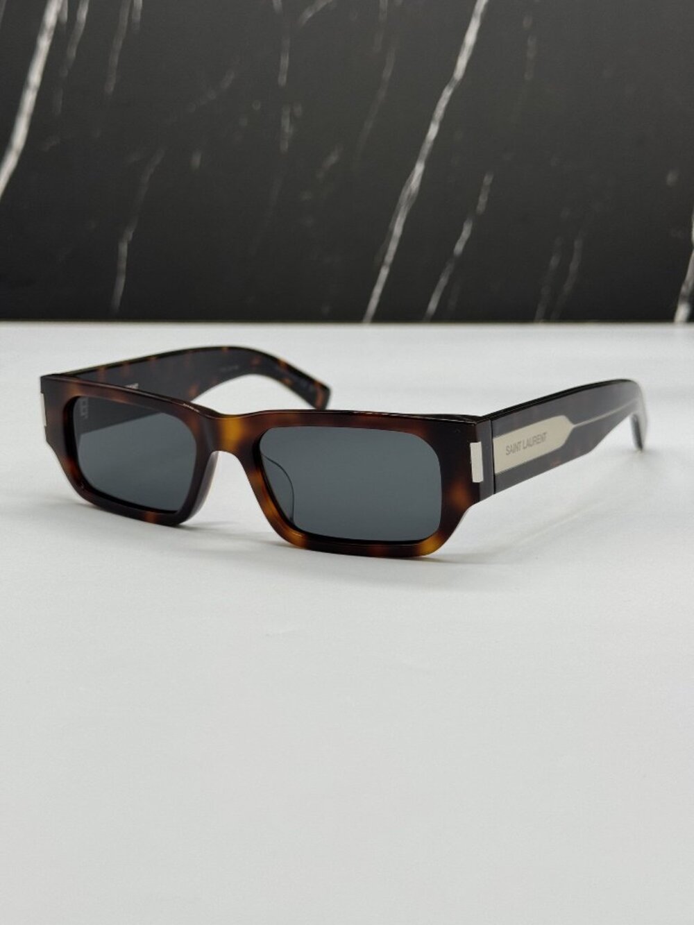 NEW SAINT LAURENT HAVANA GREY UNISEX SUNGLASSES SL660F 002